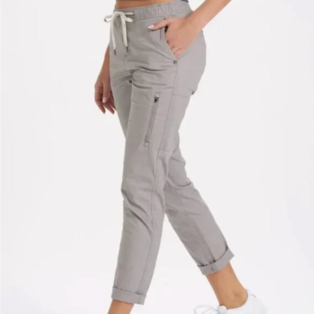 Vuori Women’s Light Grey Ripstop Straight Leg Pants, XS